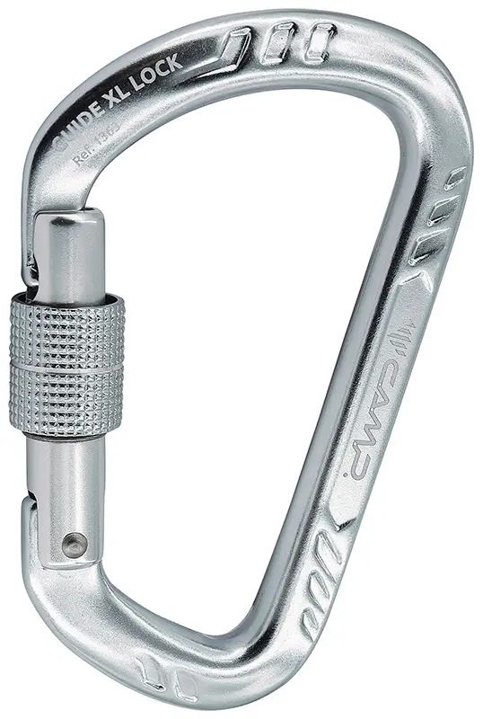 Mosquetón GUIDE XL Lock | Cierre de rosca, diseño keylock y resistencia de 25 kN