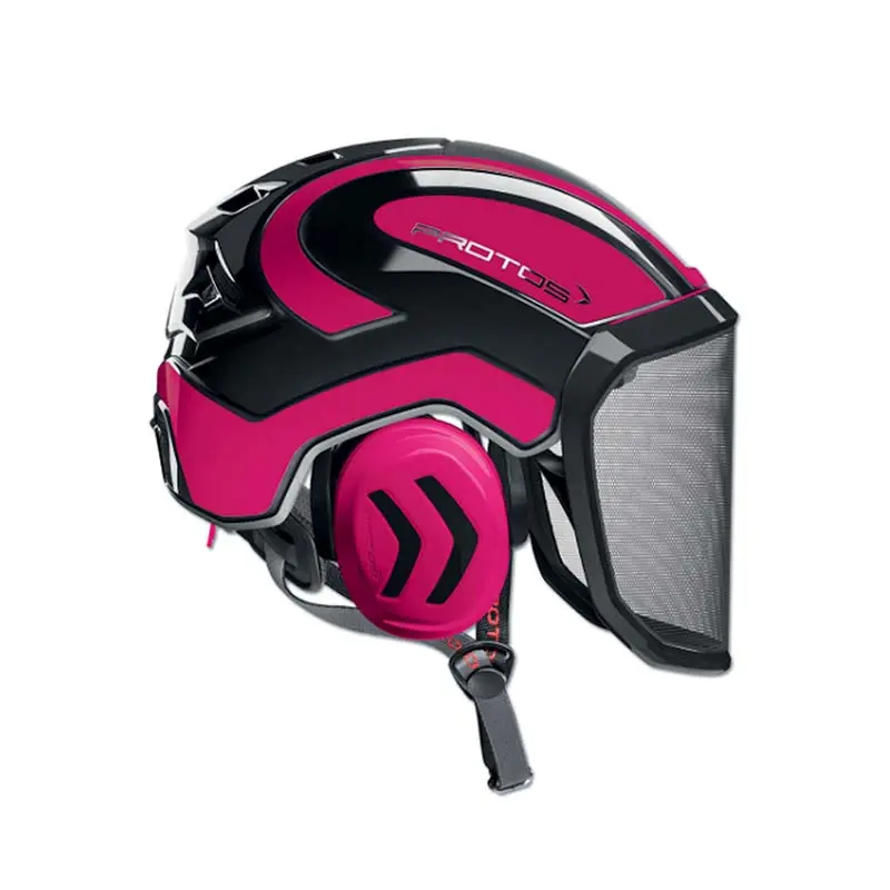 Casco forestal Pfanner Protos Arborist negro/rosa