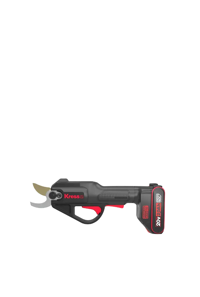 Tijera de poda Kress con 2 baterías de 2 Ah y cargador de 2 A (Modelo KG340.9 + KAB02 + KAC02)