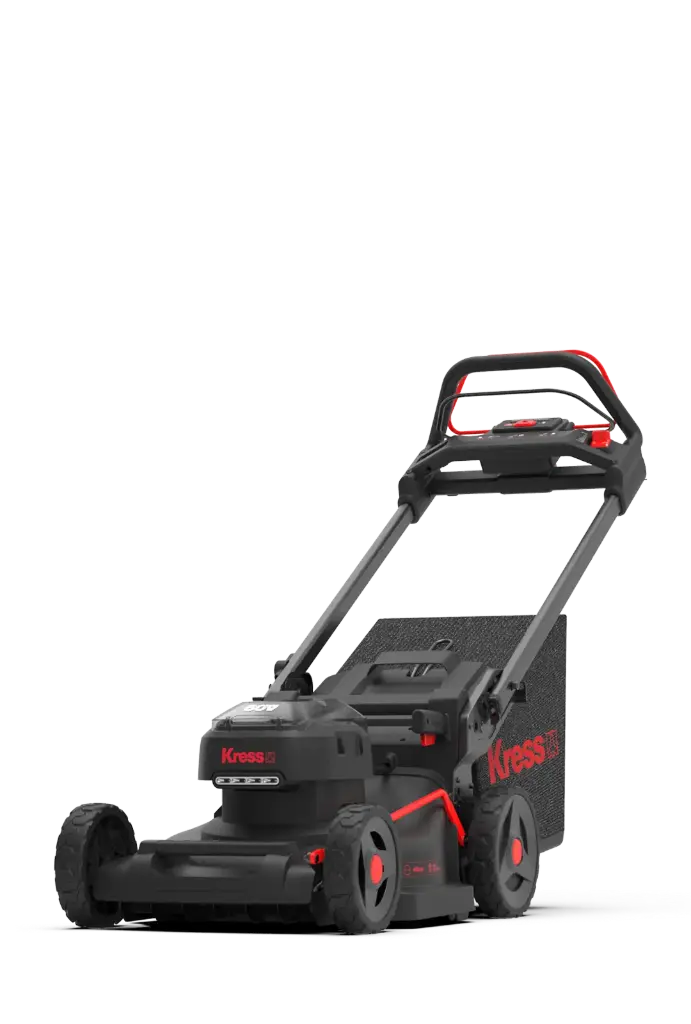 Cortacésped profesional Kress 60V con 2 baterías de 4 Ah y cargador de 5 A (Modelo KG757E.9 + KA3002 + KA3714)