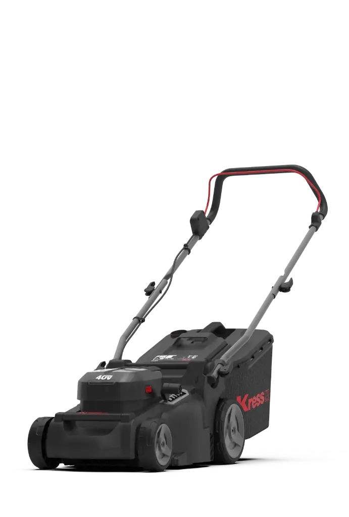 Cortacésped profesional Kress 40V con 4 baterías de 4 Ah y Doble cargador de 4 A (Modelo KG745.9 + KAB04 + KAC04)
