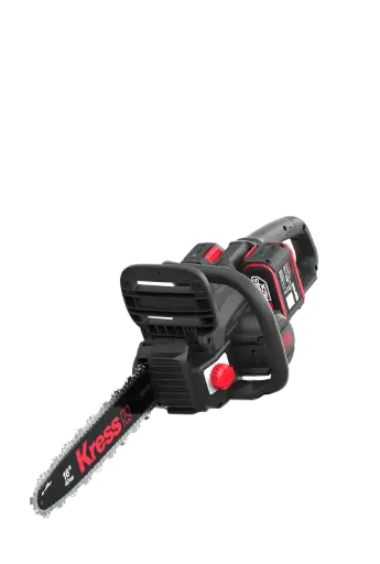 Motosierra 35cm sin escobillas Kress 40V con 4 baterías de 4 Ah y doble cargador de 4 A (Modelo KG347E.9+ KAB04 + KAC04)