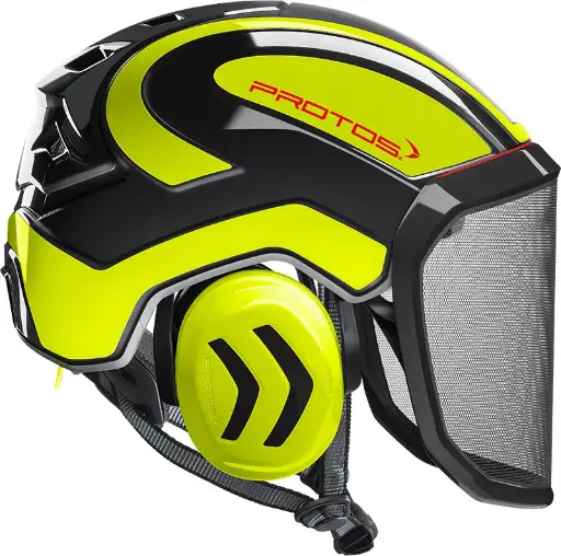 Casco forestal Pfanner Protos Arborist  negro/amarillo neon